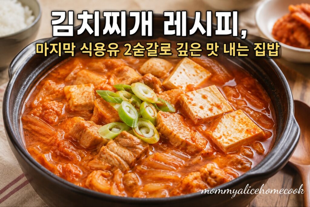 김치찌개 레시피 완성 사진