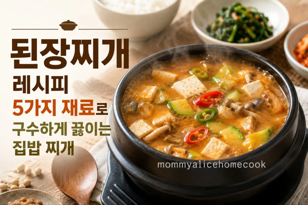된장찌개 레시피로 끓인 구수한 집밥 된장찌개