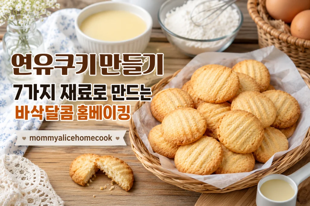 연유쿠키만들기 바삭달콤한 연유쿠키 홈베이킹 레시피